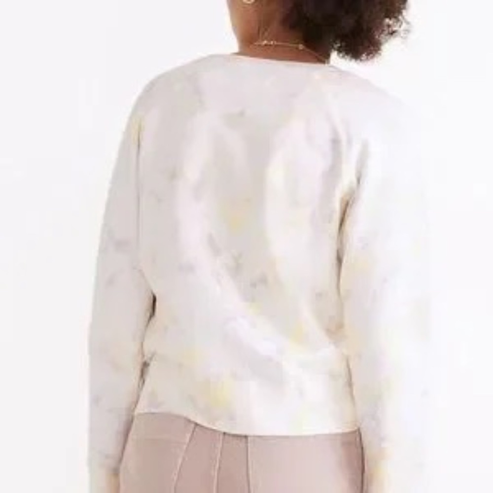Madewell Heart Embroidered Crewneck Valentine’s Day Sweatshirt in Tie-Dye, M - Picture 7 of 7